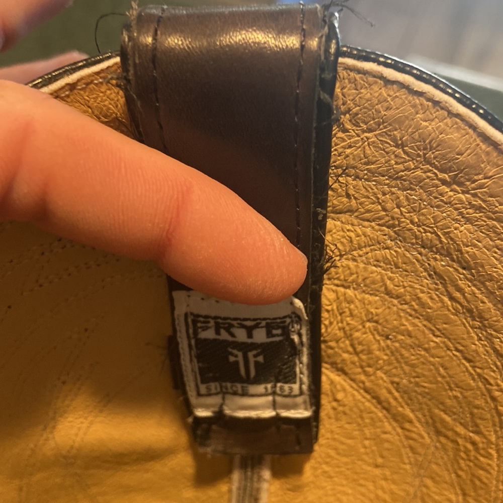 Frye Gray/Brown Leather Cowboy Boots - Picture 5 of 7